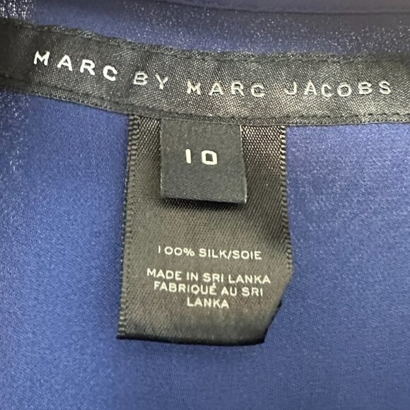 𝅺euc - Marc Jacobs - Sz 10 - 100% Silk Blouse - Picture 2 of 7